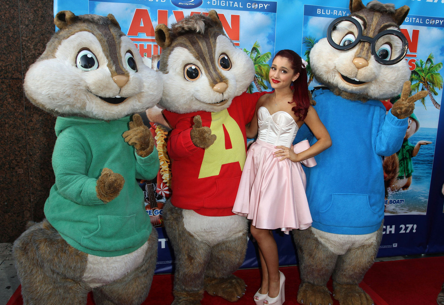 Ariana Grande Alvin and the Chipmunks Chipwrecked dvd release concert in Los Angeles on March 26, 2012