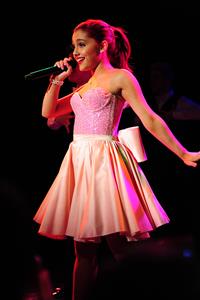 Ariana Grande performs at the Roxy West Hollywood on February 19, 2012