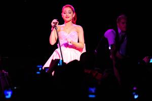 Ariana Grande performs at the Roxy West Hollywood on February 19, 2012
