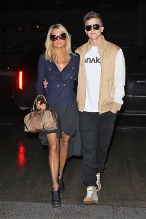 Paris Hilton arrives at LAX on January 25, 2013