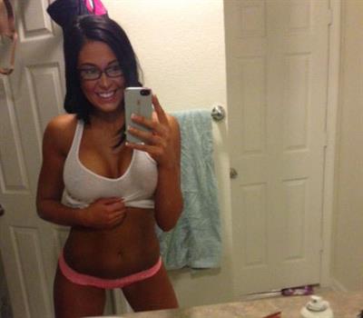 Anonymous in lingerie taking a selfie