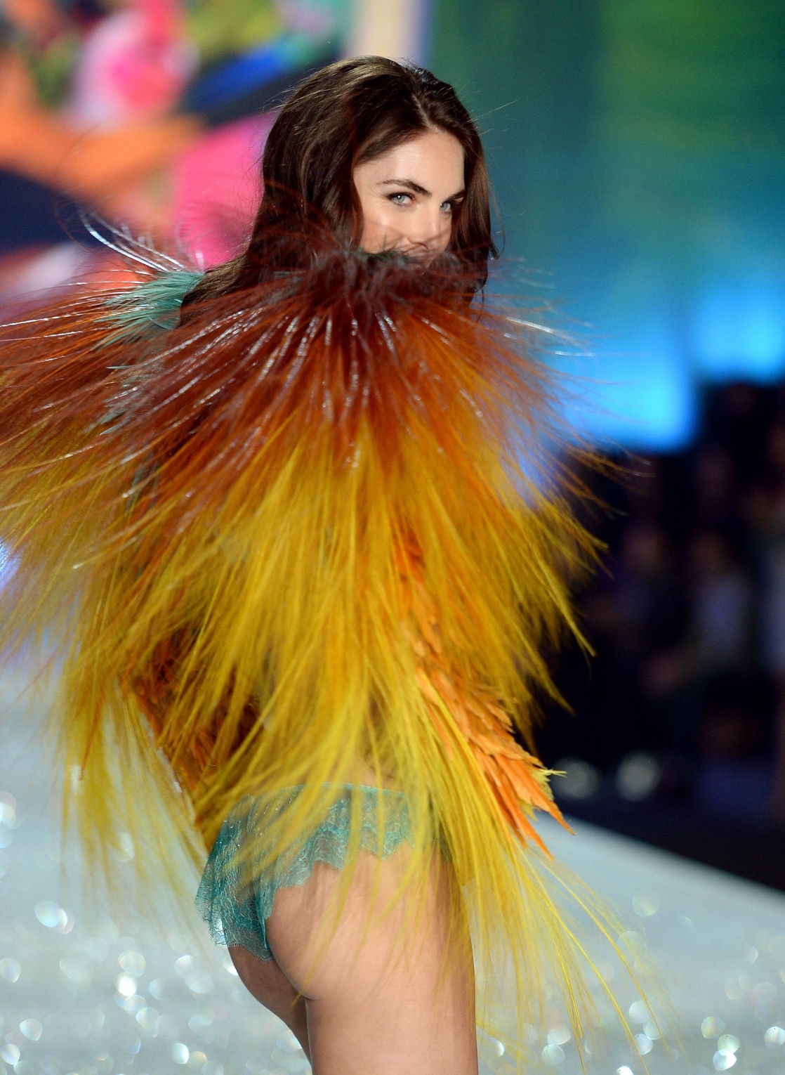 Hilary Rhoda in lingerie - ass