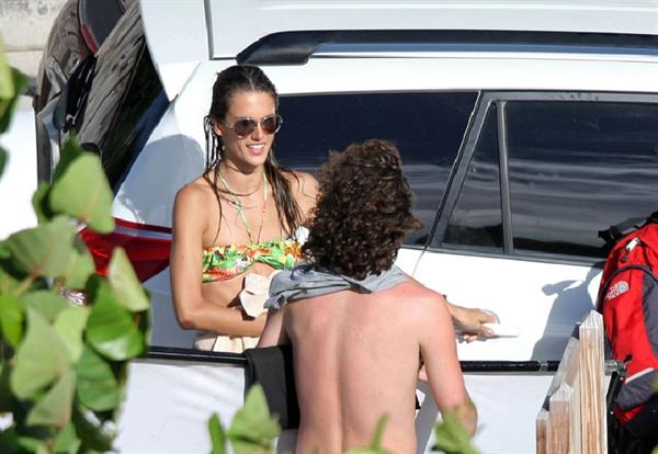 Alessandra Ambrosio in a bikini