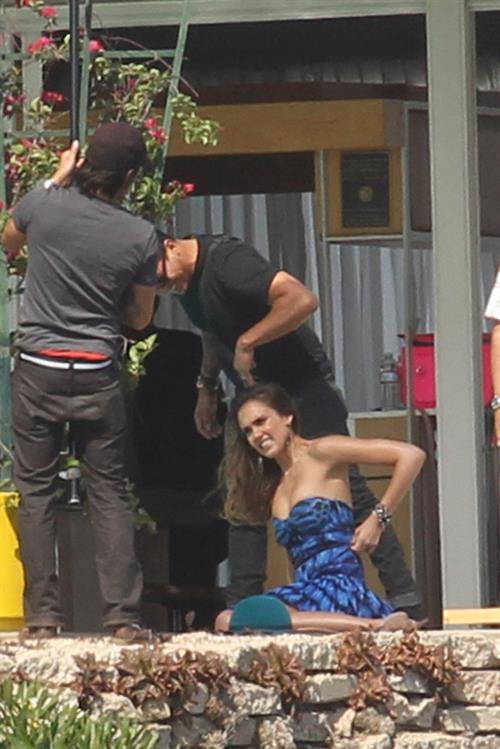 Jessica Alba posing for a magazine photoshoot on June 15, 2012