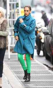 Jessica Alba out and about in New York City on January 15, 2012