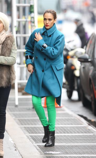 Jessica Alba out and about in New York City on January 15, 2012