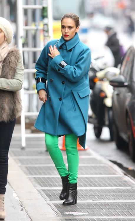 Jessica Alba out and about in New York City on January 15, 2012