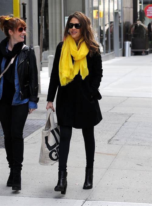 Jessica Alba out and about in New York on March 9, 2012