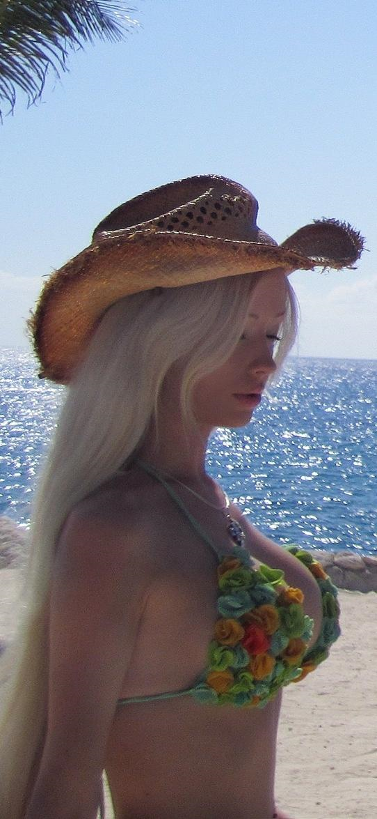 Valeria Lukyanova in a bikini
