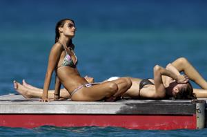 Alessandra Ambrosio Saint Barthelemy Candids on January 22, 2009 