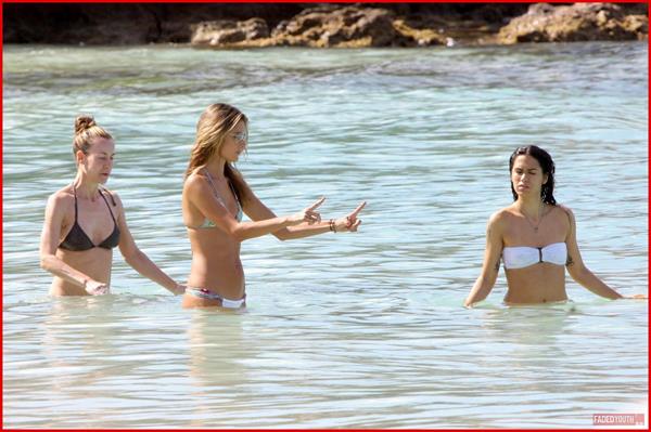 Alessandra Ambrosio Saint Barthelemy Candids on January 22, 2009 