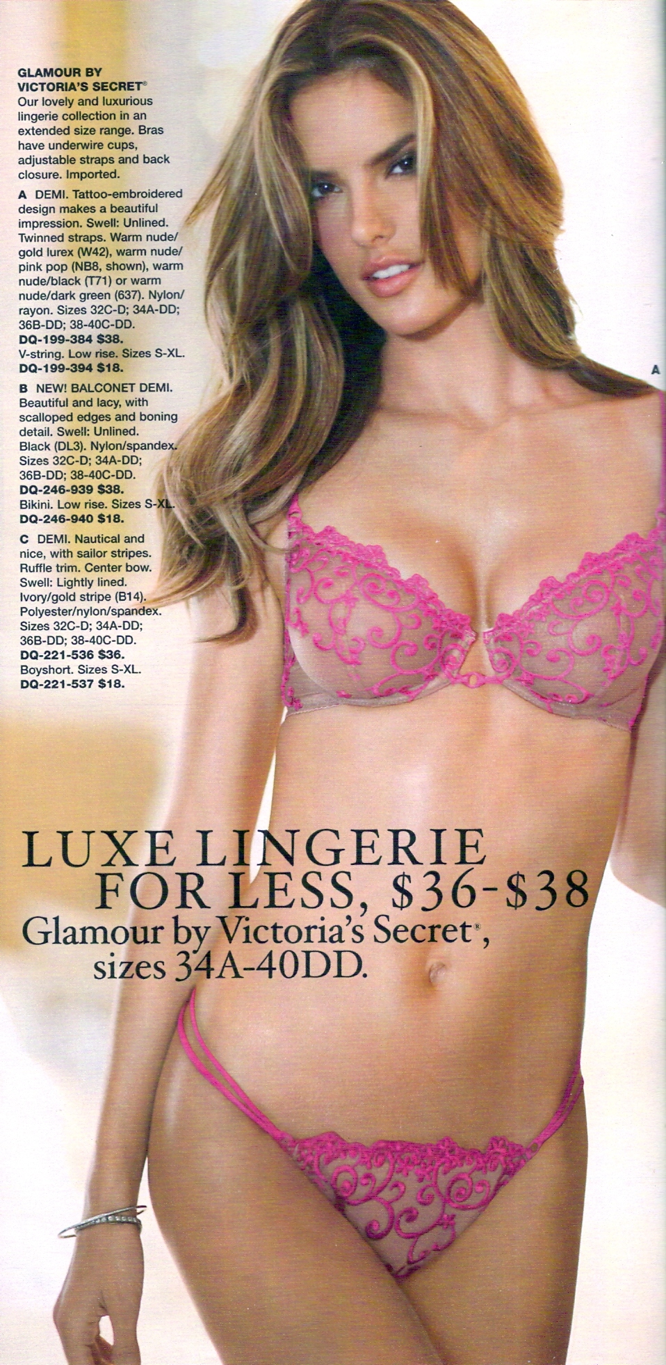 Alessandra Ambrosio in lingerie