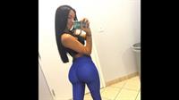 Bruna Lima in Yoga Pants taking a selfie and - ass