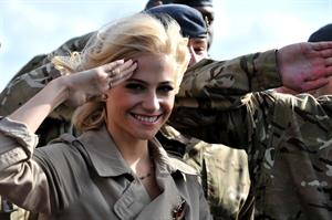 Pixie Lott at RAF Northolt in London 10/24/12