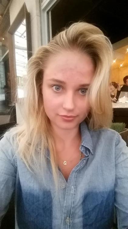 Genevieve Morton taking a selfie