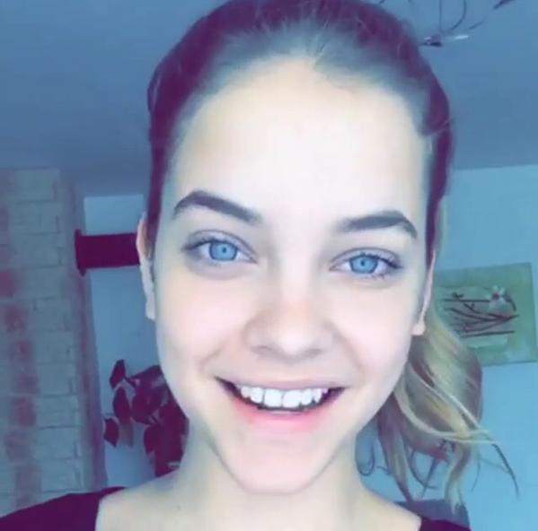 Barbara Palvin taking a selfie