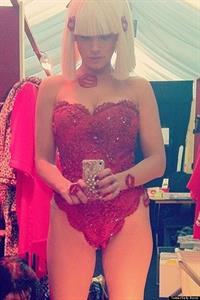 Kelly Brook in lingerie taking a selfie