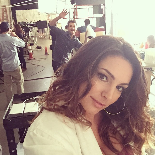 Kelly Brook taking a selfie