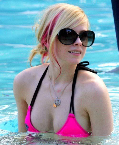 Avril Lavigne in a bikini