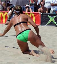 Misty Elizabeth May-Treanor is an American professional beach volleyball player best known for playing with Kerri Walsh in the Olympics in Athens 2004, Beijing 2008 and London 2012.

She also teamed up with Holly McPeak for the Sydney 2000 Olympics