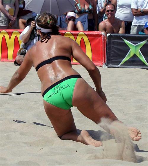 Misty Elizabeth May-Treanor is an American professional beach volleyball player best known for playing with Kerri Walsh in the Olympics in Athens 2004, Beijing 2008 and London 2012.

She also teamed up with Holly McPeak for the Sydney 2000 Olympics