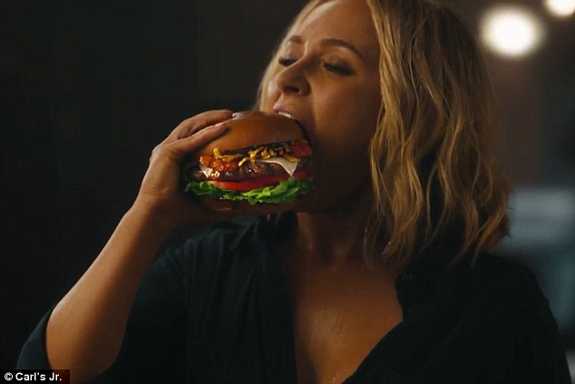 Hayden Panettiere in a Carl's Jr Commercial