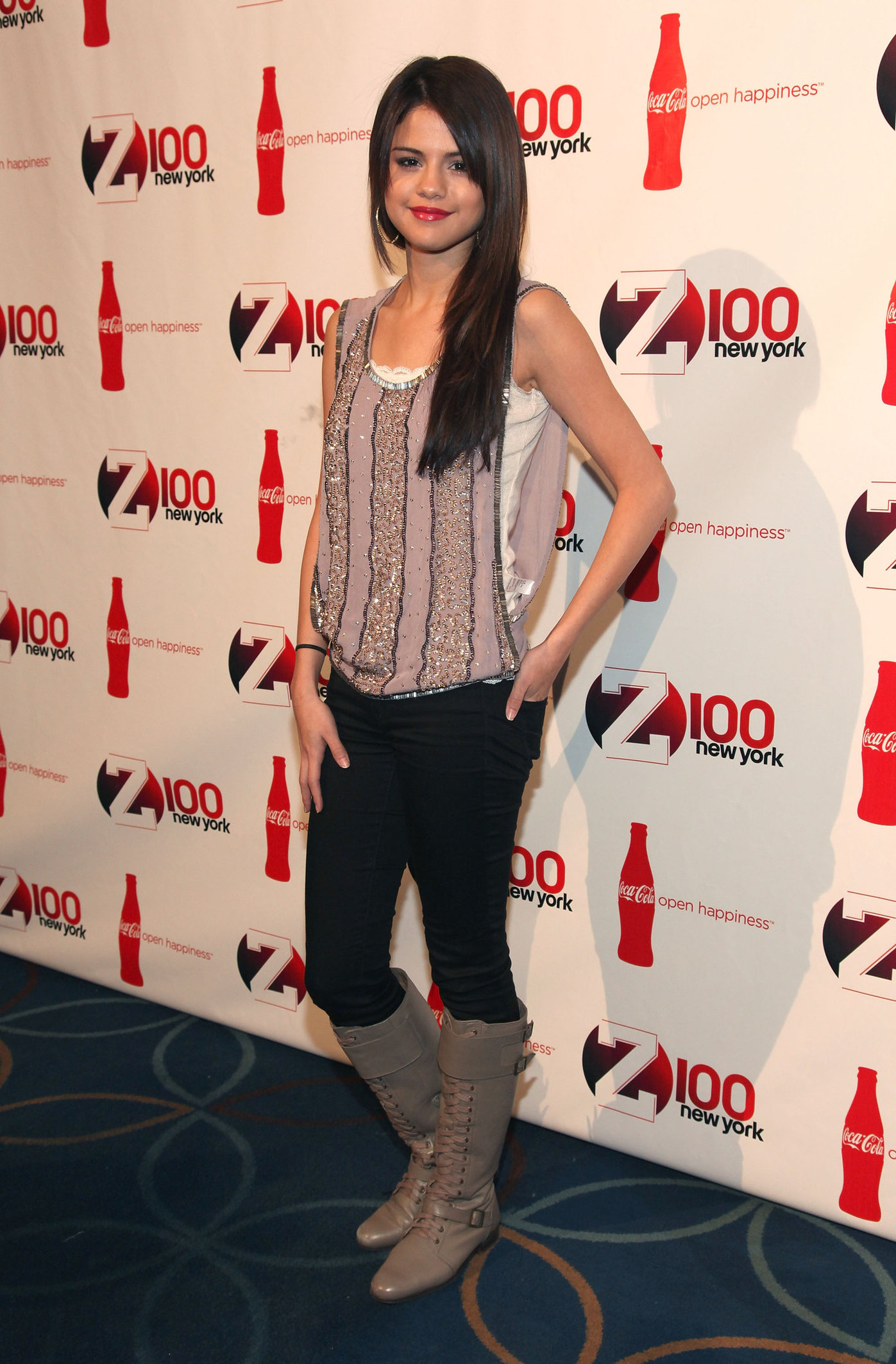 Selena Gomez Z100 Coca Colas all access lounge pre show in New York City December 10, 2010