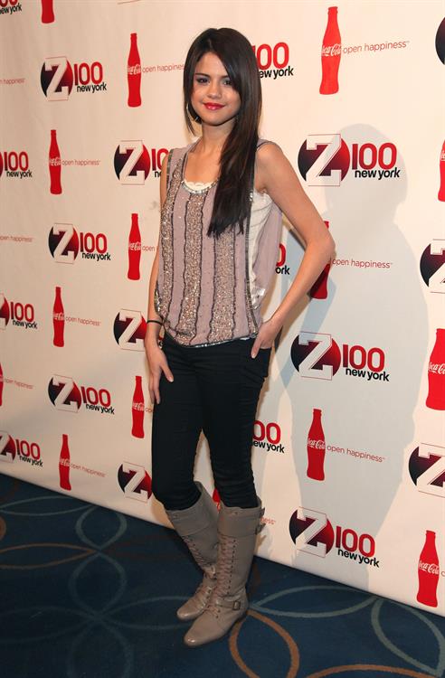 Selena Gomez Z100 Coca Colas all access lounge pre show in New York City December 10, 2010