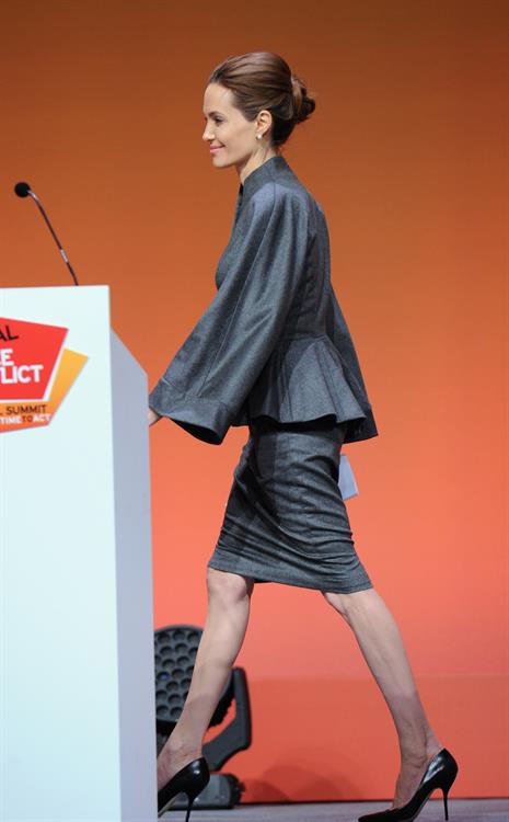 Angelina Jolie at the Global Summit To End Sexual Violence In Conflict June 13, 2014