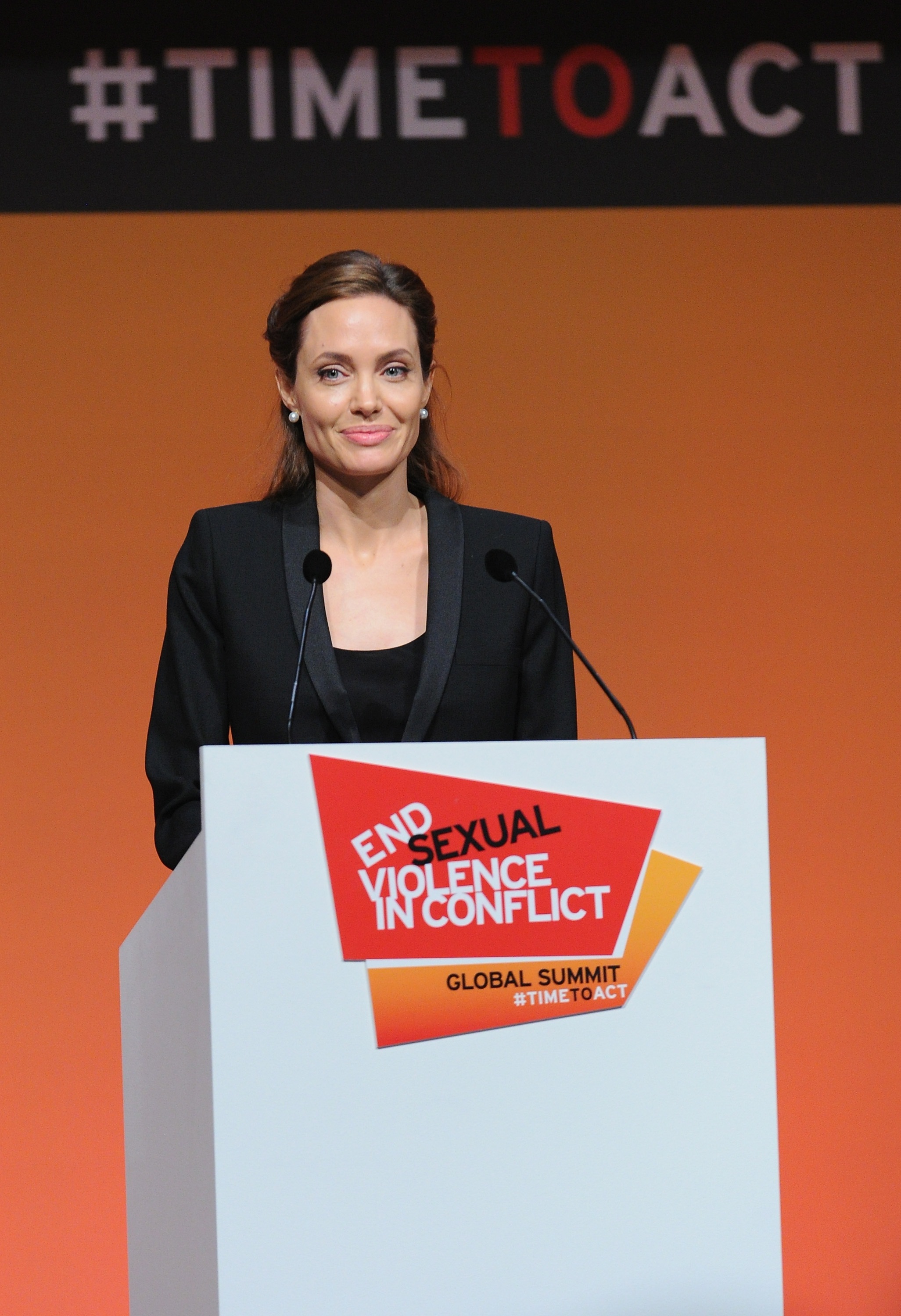 Angelina Jolie at the Global Summit To End Sexual Violence In Conflict June 12, 2014