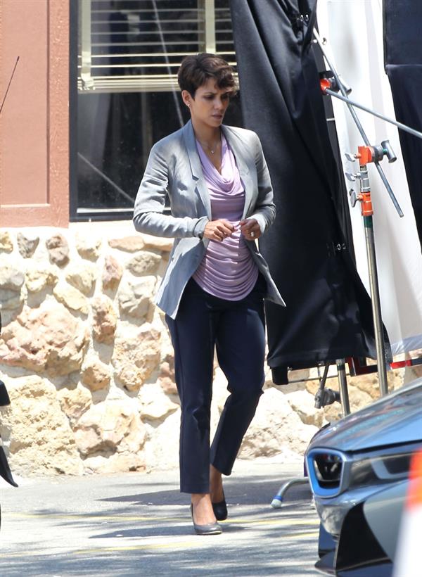 Halle Berry on set of Extant in Agoura Hills June 10, 2014