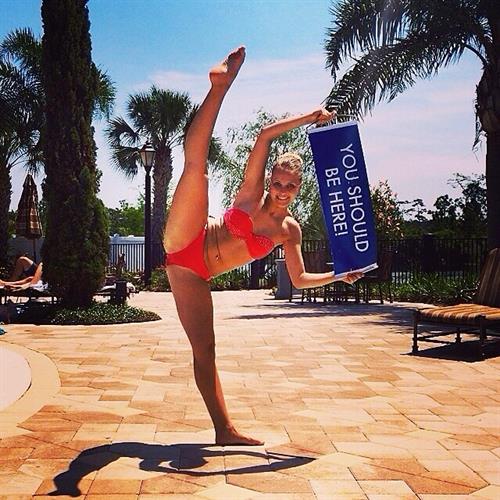 Emilie Voe Nereng in a bikini