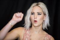 Jennifer Lawrence attending X-Men Apocalypse Press Conference in London on May 9, 2016