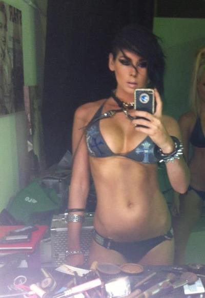 Anonymous in a bikini taking a selfie