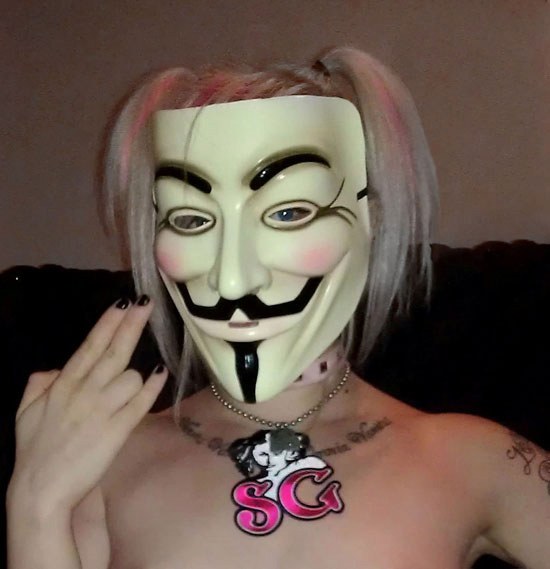Anonymous taking a selfie