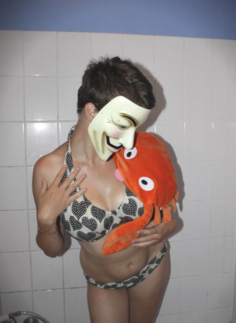 Anonymous in a bikini