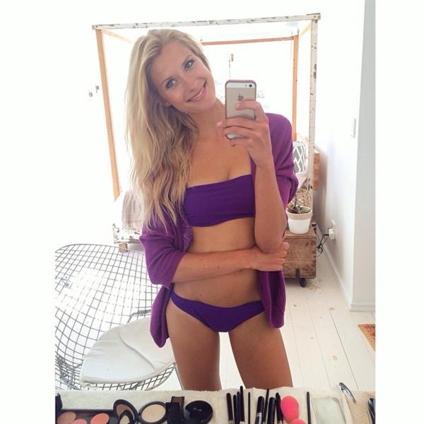 Kimberley Mens in a bikini taking a selfie