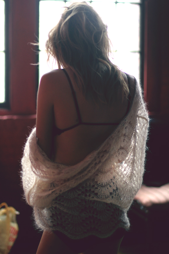 Camille Rowe in lingerie