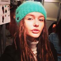 Kristina Romanova taking a selfie