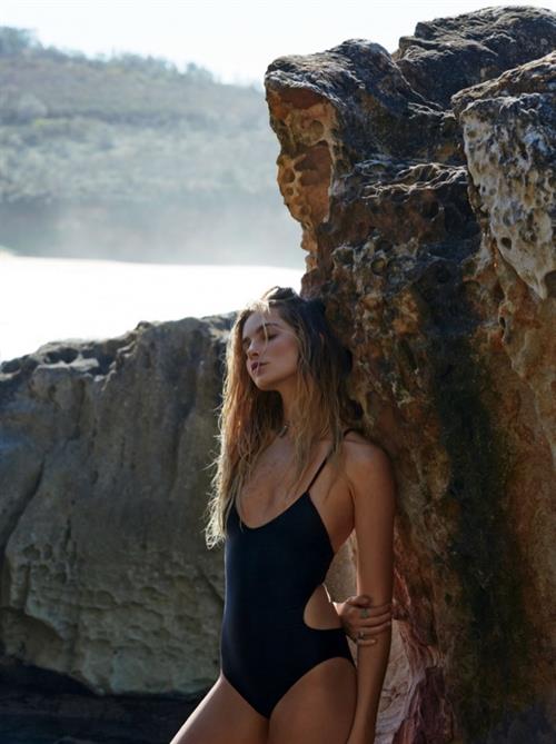 Bridget Malcolm in a bikini