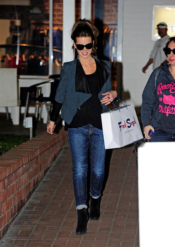 Kate Beckinsale was spotted shopping with a friend at Fred Segal in Santa Monica January 29, 2013