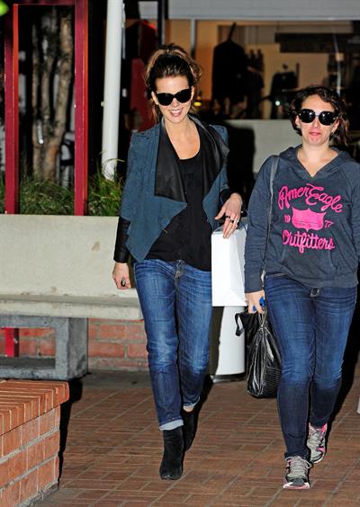 Kate Beckinsale was spotted shopping with a friend at Fred Segal in Santa Monica January 29, 2013