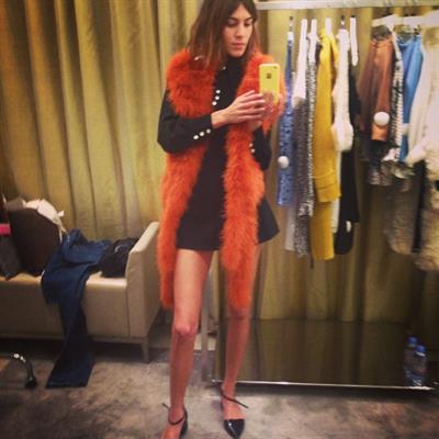 Alexa Chung taking a selfie