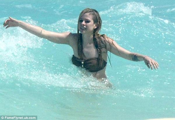 Avril Lavigne in a bikini