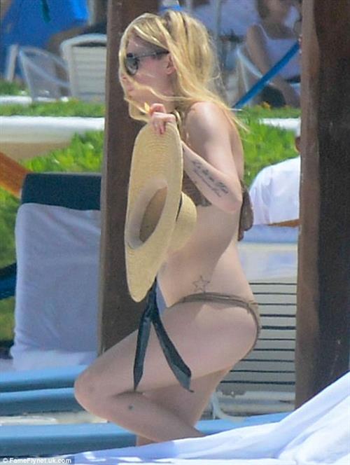 Avril Lavigne in a bikini