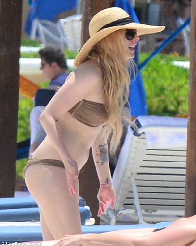 Avril Lavigne in a bikini