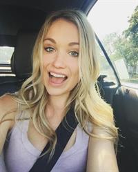 Katrina Bowden taking a selfie