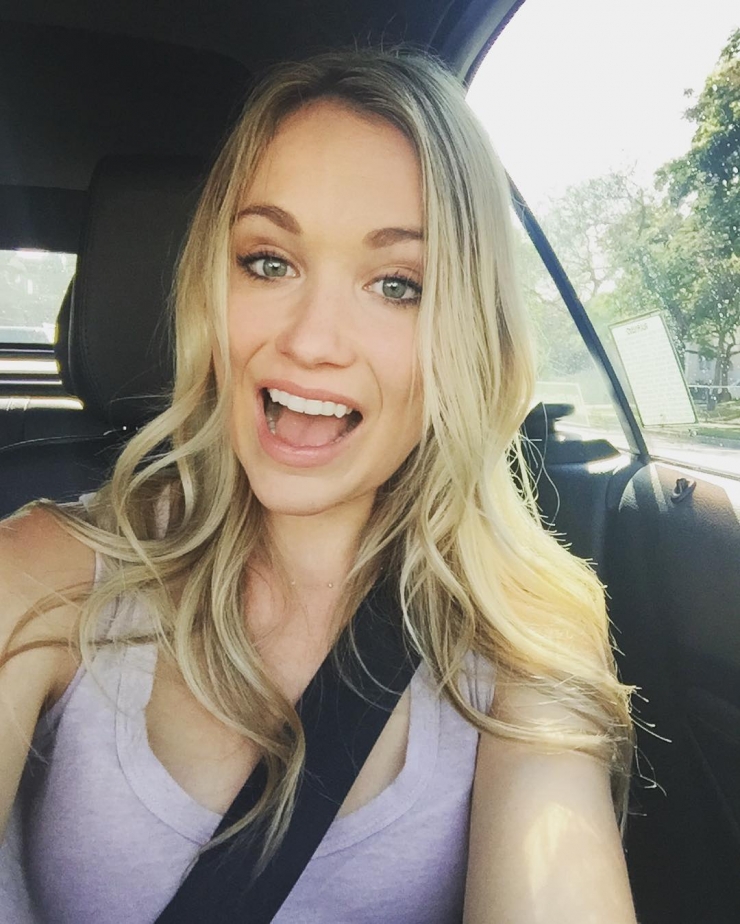 Katrina Bowden taking a selfie