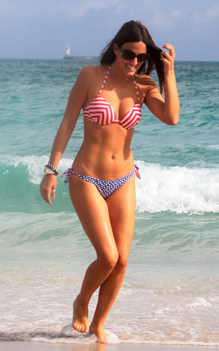 Claudia Romani in a bikini