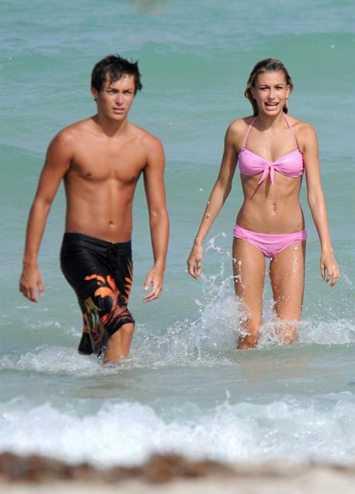 Hailey Bieber in a bikini